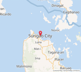 Map of Surigao, Caraga