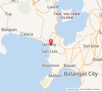 Map of Taal, Calabarzon