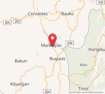 Map of Tabio, Cordillera