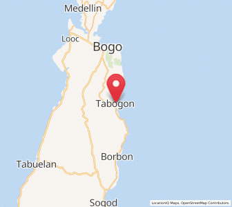 Map of Tabogon, Central Visayas