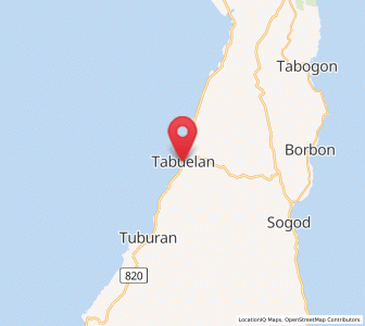 Map of Tabuelan, Central Visayas