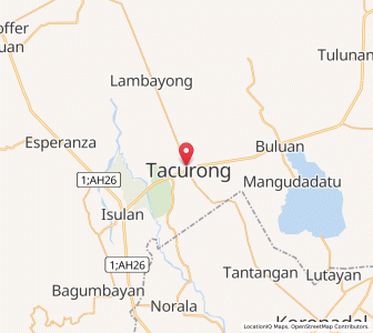 Map of Tacurong, Soccsksargen
