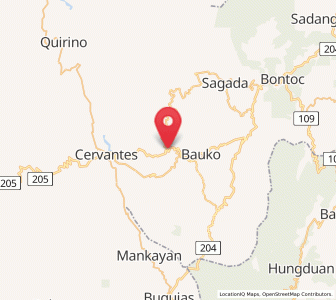 Map of Tadian, Cordillera