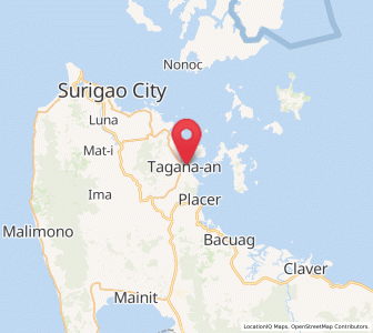 Map of Tagana-an, Caraga