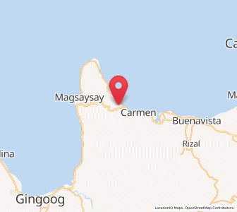 Map of Tagcatong, Caraga