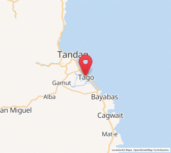 Map of Tago, Caraga