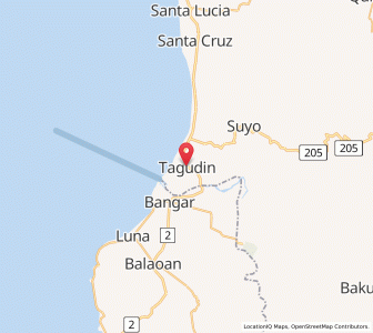 Map of Tagudin, Ilocos