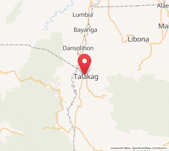 Map of Talakag, Northern Mindanao