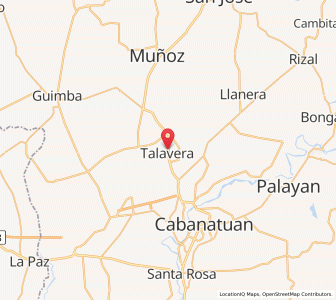 Map of Talavera, Central Luzon