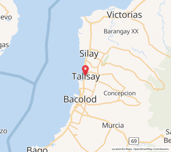 Map of Talisay, Western Visayas