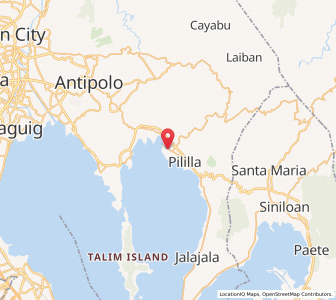 Map of Tanay, Calabarzon