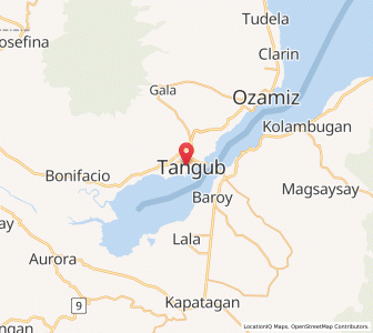 Map of Tangub, Northern Mindanao
