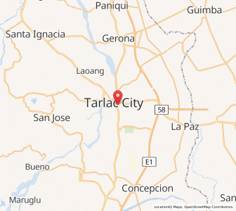 Map of Tarlac City, Central Luzon