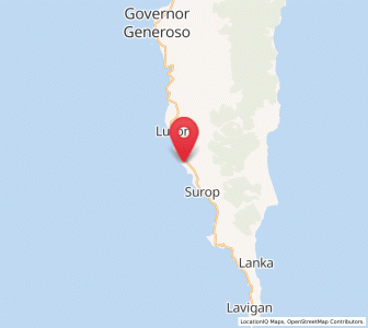 Map of Tiblawan, Davao