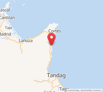 Map of Tigao, Caraga