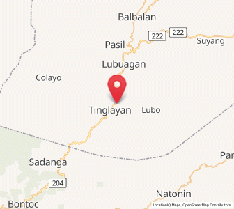Map of Tinglayan, Cordillera