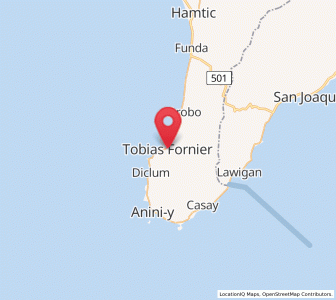 Map of Tobias Fornier, Western Visayas