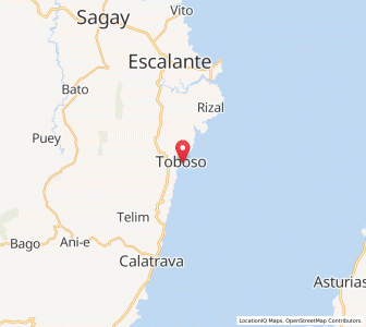 Map of Toboso, Western Visayas