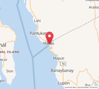 Map of Tombongon, Davao