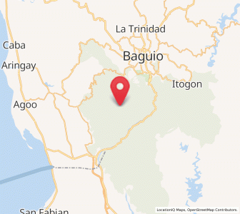 Map of Tuba, Cordillera