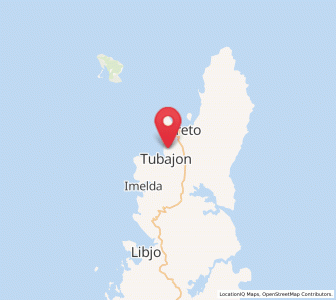 Map of Tubajon, Caraga