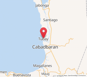Map of Tubay, Caraga