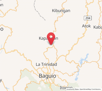 Map of Tublay, Cordillera