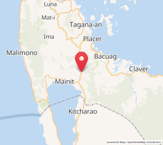 Map of Tubod, Caraga