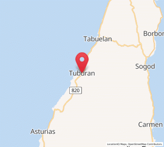 Map of Tuburan, Central Visayas