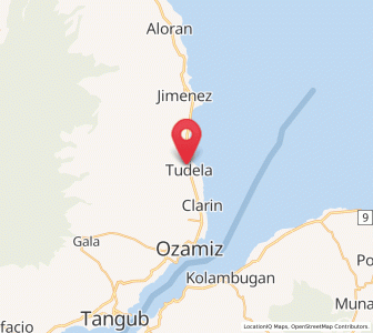 Map of Tudela, Northern Mindanao