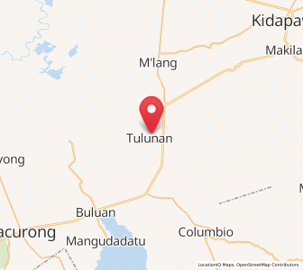 Map of Tulunan, Soccsksargen