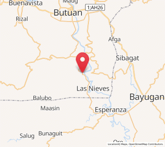 Map of Tungao, Caraga