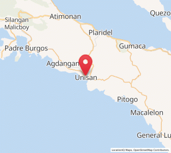 Map of Unisan, Calabarzon