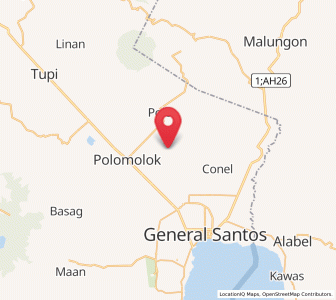 Map of Upper Klinan, Soccsksargen