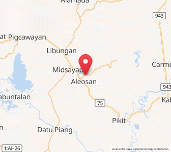 Map of Upper San Mateo, Soccsksargen