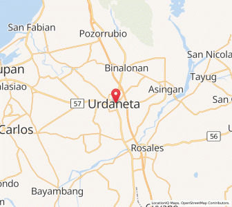Map of Urdaneta, Ilocos