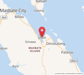 Map of Uson, Bicol