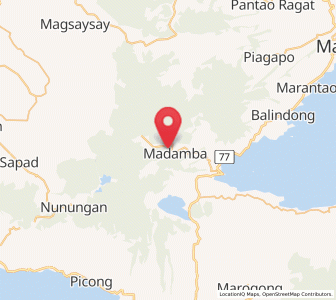 Map of Uyaan, Autonomous Region in Muslim Mindanao