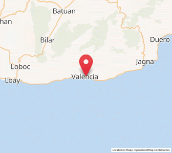 Map of Valencia, Central Visayas