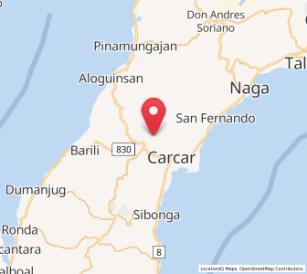 Map of Valencia, Central Visayas