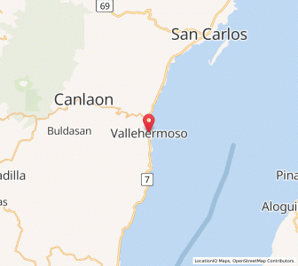 Map of Vallehermoso, Central Visayas