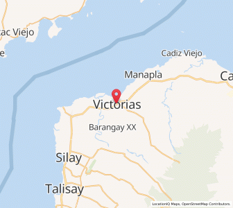 Map of Victorias, Western Visayas