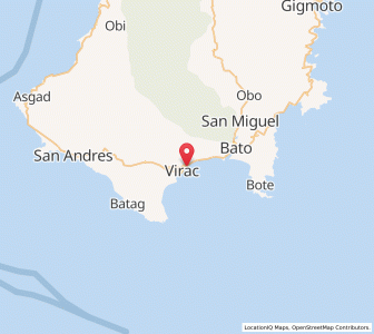 Map of Virac, Bicol