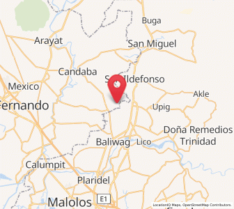 Map of Vizal Santo Niño, Central Luzon