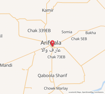 Map of Arifwala, Punjab