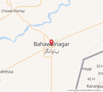 Map of Bahawalnagar, Punjab
