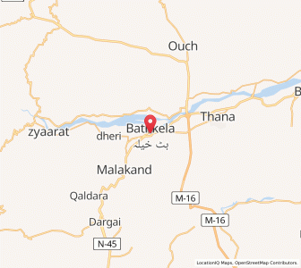 Map of Bat Khela, Khyber Pakhtunkhwa