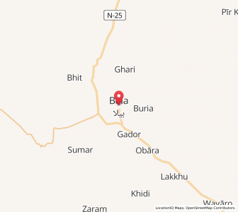 Map of Bela, Balochistan