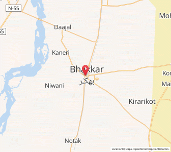 Map of Bhakkar, Punjab