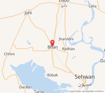 Map of Bhan, Sindh